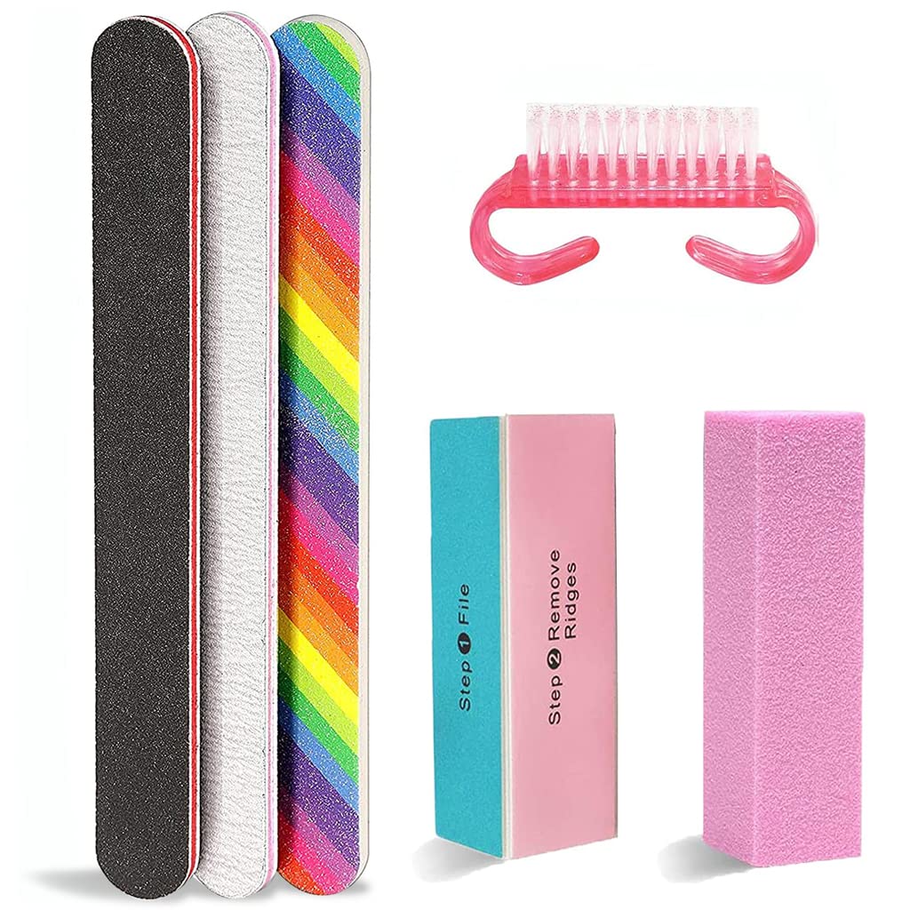 MAYCREATE Nail Files Nail Buffers Set Professional Double Sided Emery Nail Shaper Strips Manicure Tools Kit, 100/180 Grit Nail Art Care Buffer Block for Home Salons Use MAYCREATE Nail Files Nail Buffers Set Professional Double Sided Emery Nail Shaper Strips Manicure Tools Kit, 100/180 Grit Nail Art Care Buffer Block for Home Salons Use